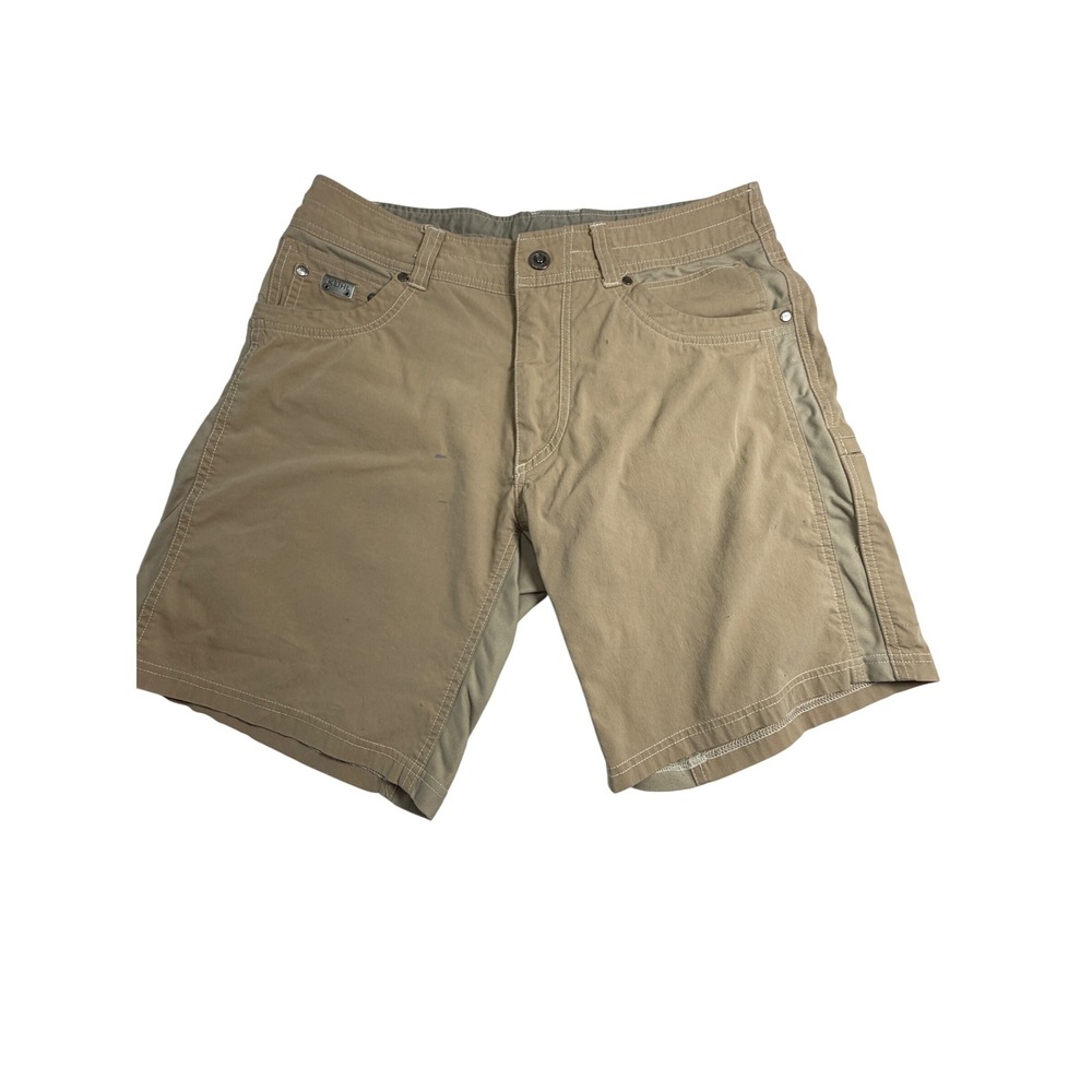 KUHL Men's Shorts Size 32 Tan Hiking Outdoor Technical Stretch Utility AS IS